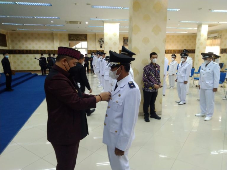 Pelantikan 34 Pj Kades, Ini Lima Pesan Bupati Pesawaran