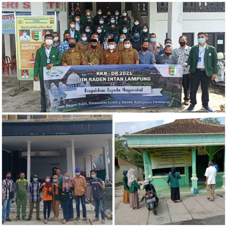 Gelar KKN, Mahasiswa UIN Raden Intan Lampung, Sosialisasikan Prokes