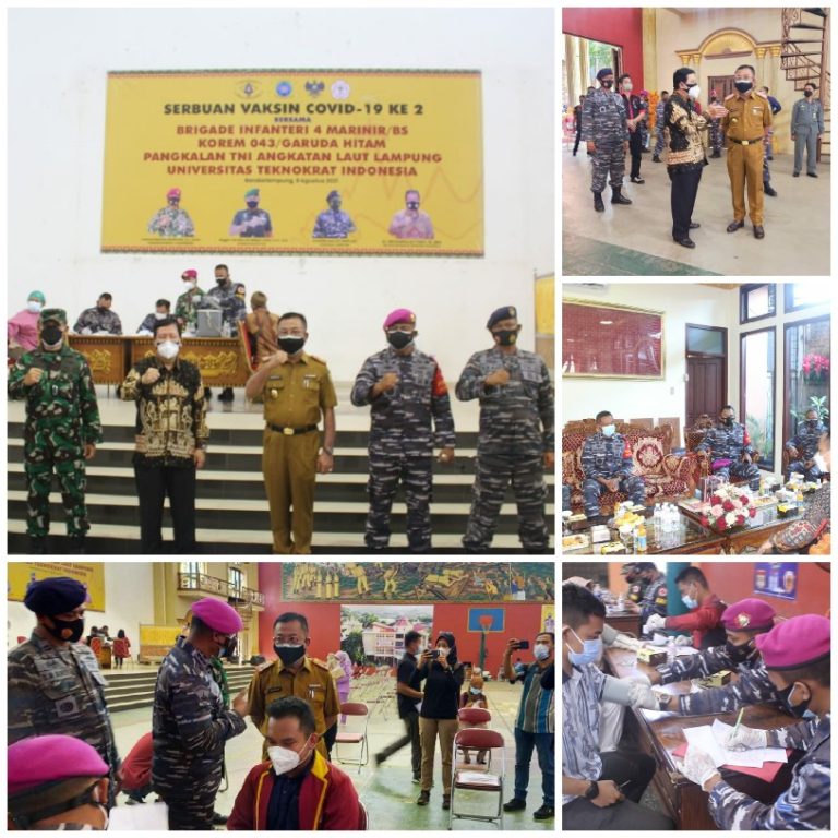 Korps Marinir TNI AL, Brigif 4 Marinir/BS Kembali Vaksinasi Masyarakat dan Mahasiswa