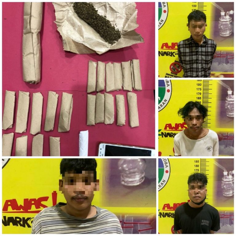 Miliki Ganja Kering, Empat Pemuda Terancam Hukuman 12 Tahun Penjara