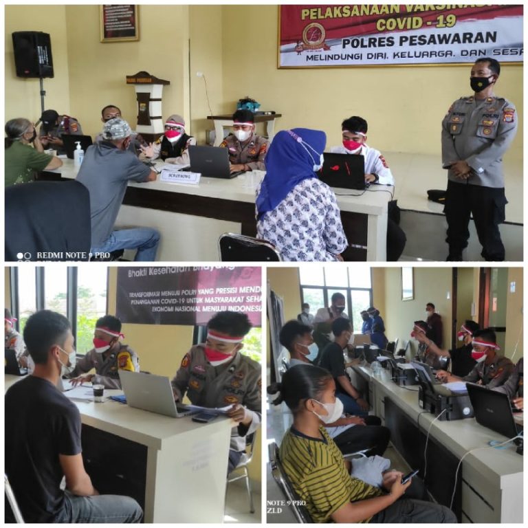 Sambut HUT RI Ke-76, Polres Pesawaran Berikan Pelayanan Vaksinasi Masyarakat