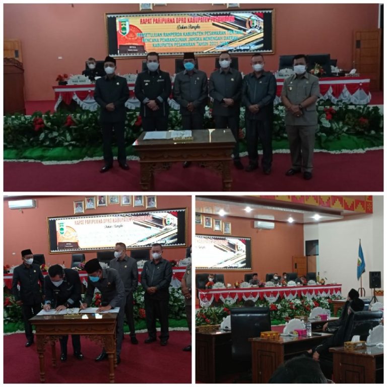 Sah, RPJMD Kabupaten Pesawaran Disetujui, Bupati : Terima Kasih DPRD