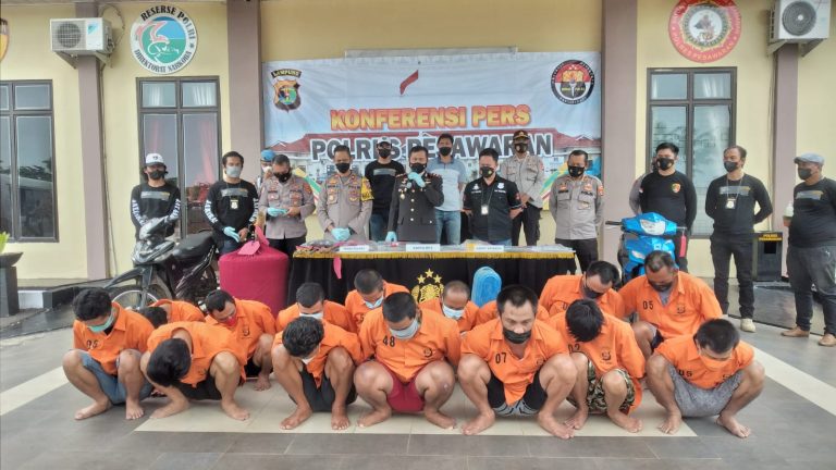 Sebulan, Polres Pesawaran Ungkap 9 Kasus Amankan 15 Pelaku Kejahatan