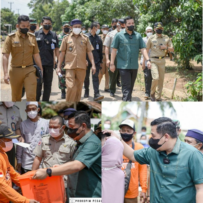 Pasca Puting Beliung, Bupati Pesawaran Berikan Bantuan Kepada Rumah Rusak
