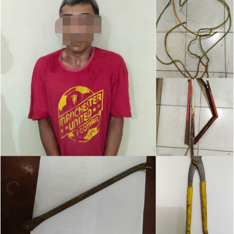 Curi Kabel Kepergok Warga, Diringkus Polres Pesawaran