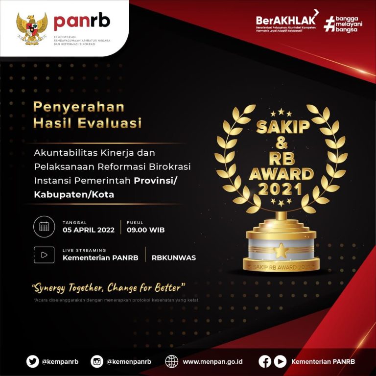 Apresiasi, Kembali Pemkab Pesawaran Raih Predikat ‘B’, Evaluasi SAKIP 2021