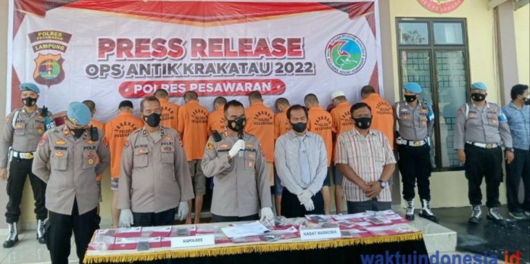Satresnarkoba Polres Pesawaran, Selama 14 Hari, Amankan 27 Tersangka