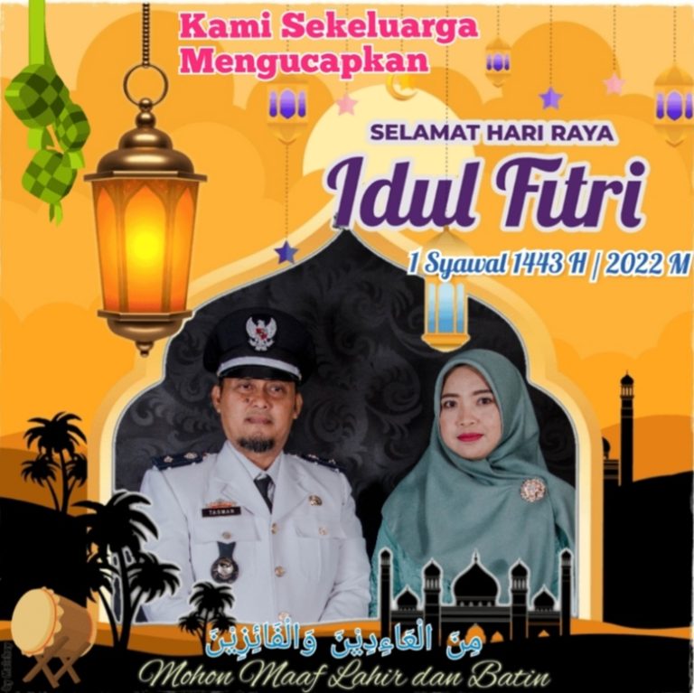 Kades Trimulyo Tasman, S.E, Mengucapkan Selamat Hari Raya Idul Fitri 1443 H