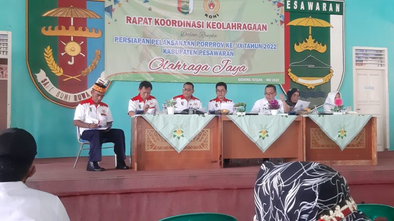 Target Medali Emas Porprov Ke-IX 2022, KONI Pesawaran Gelar Rakor
