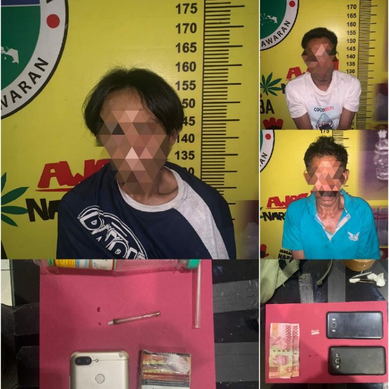 Tiga Warga Way Lima Diduga Hisap Sabu, Diringkus Polres Pesawaran