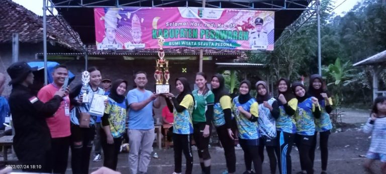 Meriahkan HUT Pesawaran Ke-15, Dua Kecamatan di Pesisir Gelar Turnamen Bola Volly