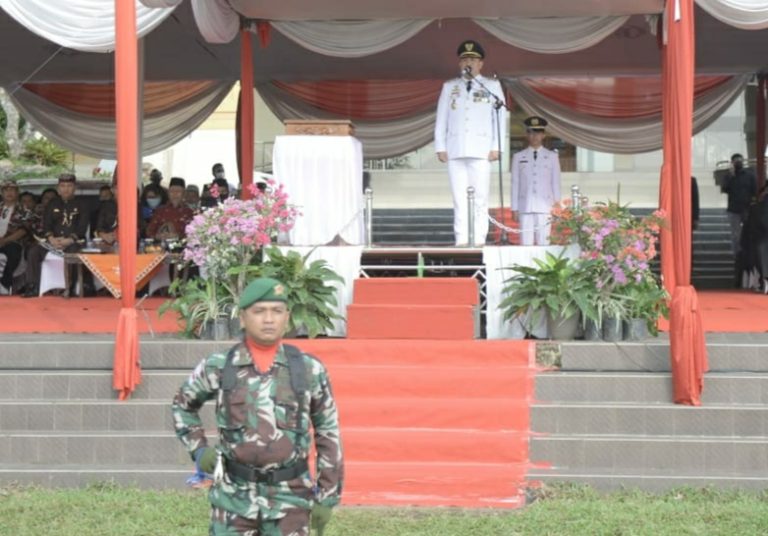 Ini Profil Letda (Inf) Michael Erlangga Komandan Upacara HUT RI Ke-77 di Pemkab Pesawaran