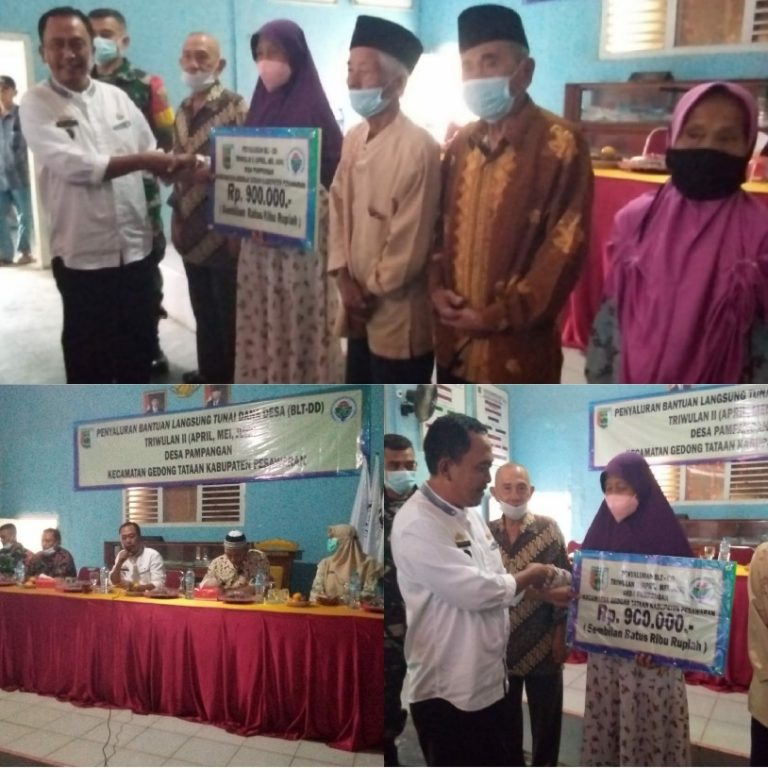 Kades Pampangan Bagikan Bantuan Langsung Tunai Dana Desa Sebanyak 98 KPM