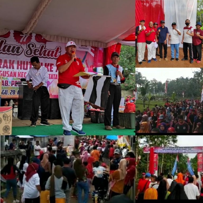 Ribuan Masyarakat Gelar Jalan Sehat, Kades Kebagusan Siapkan Ratusan Doorprize
