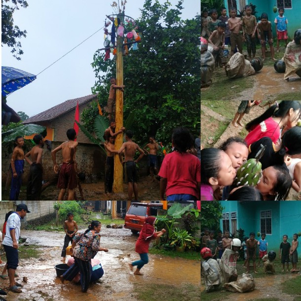 Hujan Deras Tak Menyurutkan Warga Desa Bernung Meriahkan HUT RI Ke-77