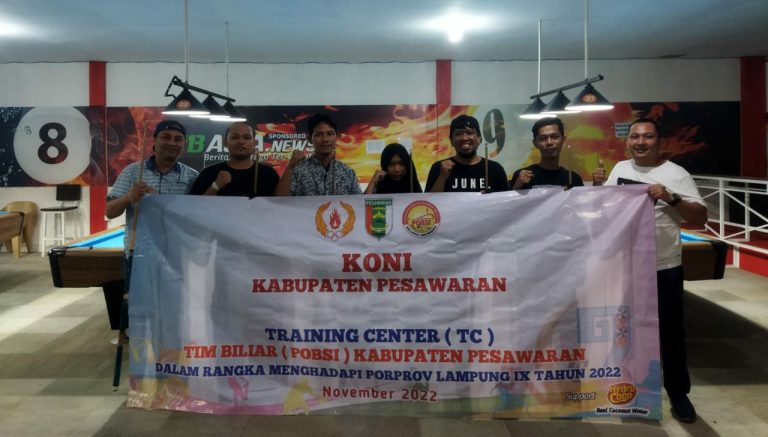 Porprov IX Lampung 2022, Atlet Biliard Kabupaten Pesawaran Gelar Training Center