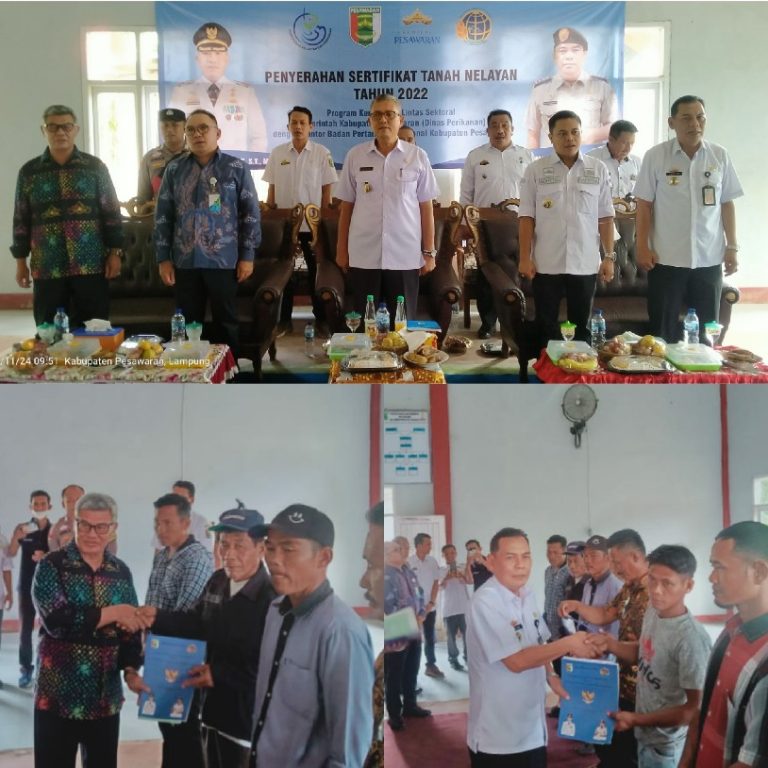 Pemkab Pesawaran Bersama BPN Terbitkan 830 SeHAT-Nelayan