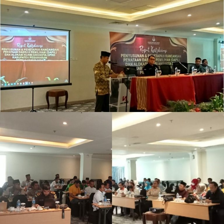 Pemilu 2024, KPU Pesawaran Gelar Rakor Penataan Dapil dan Alokasi Kursi DPRD