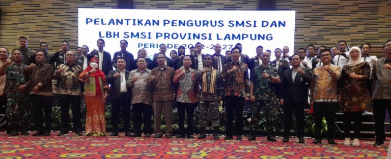 Ketua Umum SMSI Resmi Lantik Ketua SMSI Lampung