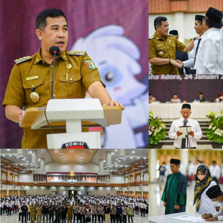 Ketua KPU Lantik 444 PPS, Bupati Pesawaran: Pahami Tugas dan Kewajiban