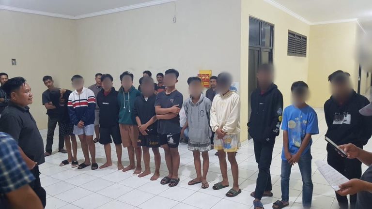 Terlibat Tawuran Belasan Siswa SMP Di Pesawaran Diamankan Polisi