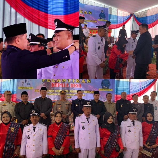 Bupati Pesawaran Lantik 4 Kepala Desa, Sobri Hakiki Resmi Jabat Kades Tanjung Agung