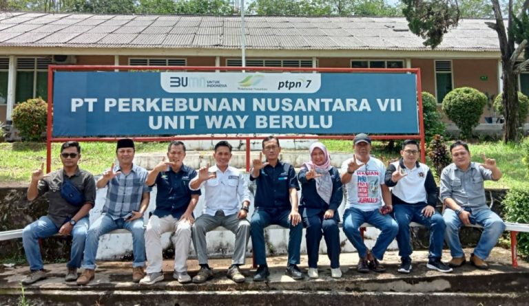 Jalin Sinergitas, PWI Pesawaran Lakukan Audiensi bersama PTPN VII