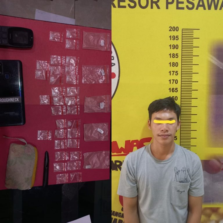 Operasi Antik Krakatau, Polres Pesawaran Tangkap Pengedar Sabu 6,94 Gram