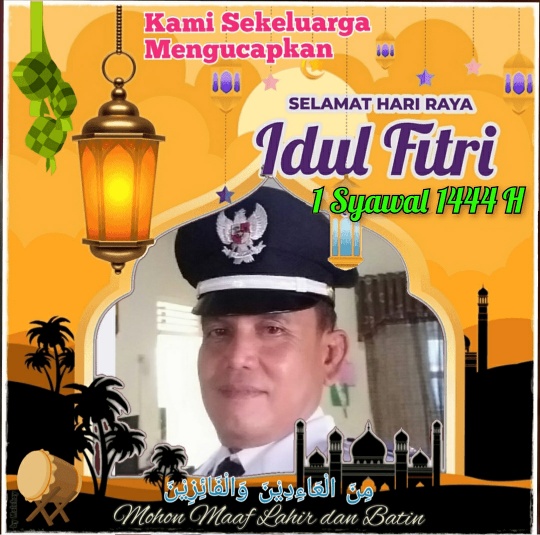 Kades Padang Cermin Zubaidi Syukur, S.Ip, Mengucapkan Selamat Hari Raya Idul Fitri 1444 H