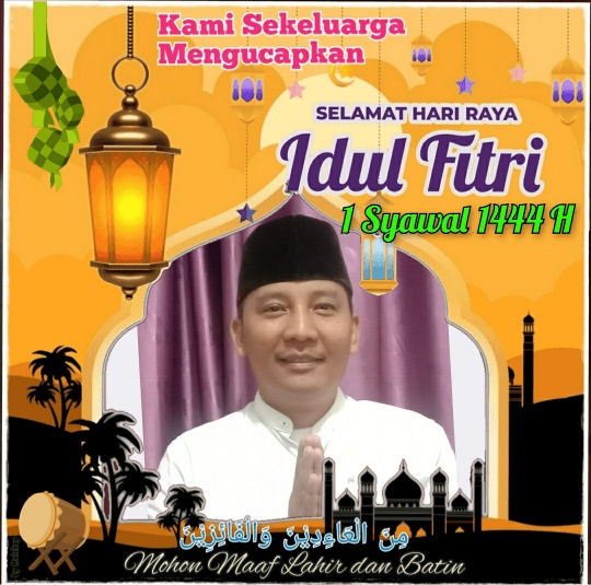 Kepala SMPN 8 Pesawaran, Rosyidi, SE, Mengucapkan Selamat Hari Raya Idul Fitri 1444 H