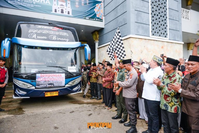 Bupati, Kapolres dan Dandim Lepas Sebanyak 130 JCH Kabupaten Pesawaran