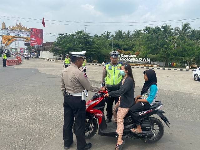 Operasi Patuh Krakatau 2023, Satlantas Polres Pesawaran Tindak Tegas 20 Pelanggar