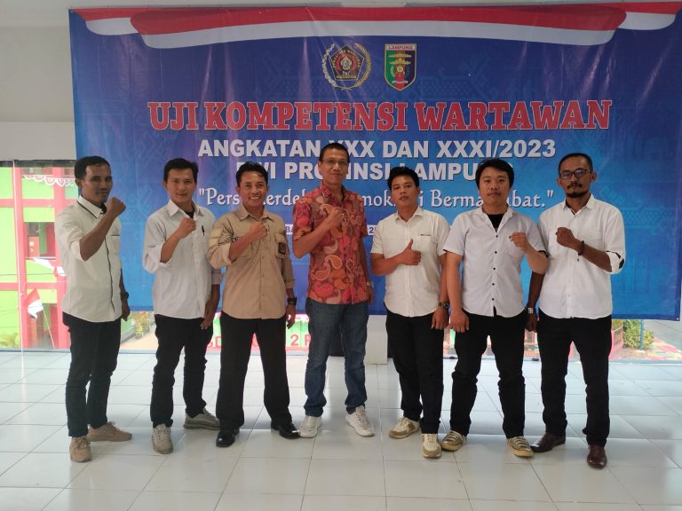 Ikuti UKW, Lima Anggota PWI Pesawaran Dinyatakan Kompeten Oleh Penguji