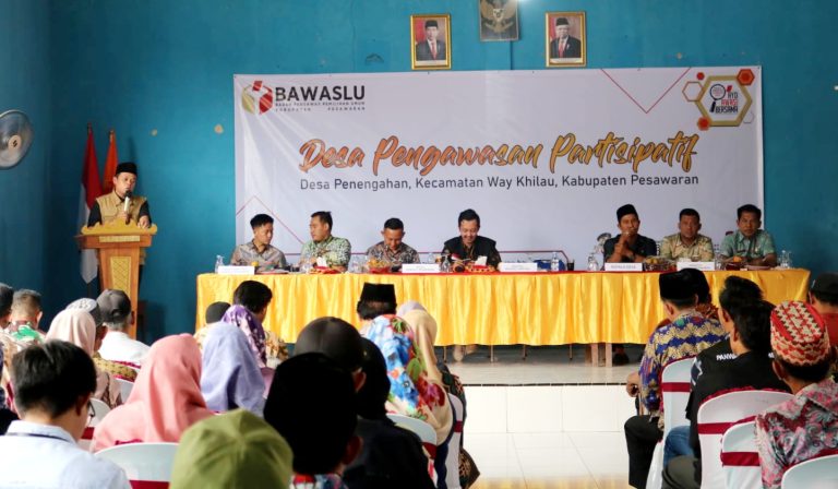Hadapai Pemilu 2024, Bawaslu Pesawaran Gelar Sosialisasi Pengawasan Partisipatif