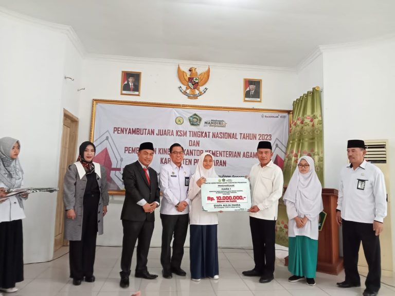 Kantor Kemenag Pesawaran Gelar Penyambutan Juara KSM Tingkat Nasional 2023