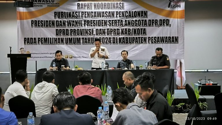 Bawaslu Kabupaten Pesawaran Gelar Rakor Pengawasan Pencalonan 