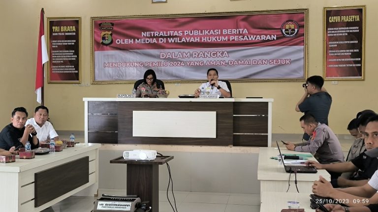 Kapolres Pesawaran: Peran Insan Pers Sangat Dibutuhkan Menangkal Berita Hoax Pemilu 2024