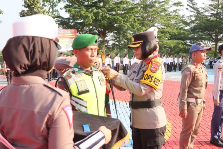 Kapolres Pesawaran Pimpin Apel Pasukan OPS Patuh 2024, Tujuh Pelanggaran Yang Ditindak