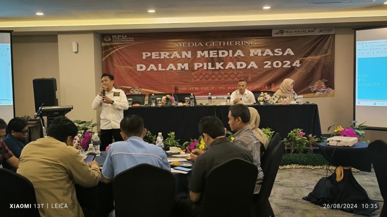 KPU Pesawaran Gelar Media Gathering, Peran Media Masa Dalam Pilkada 2024