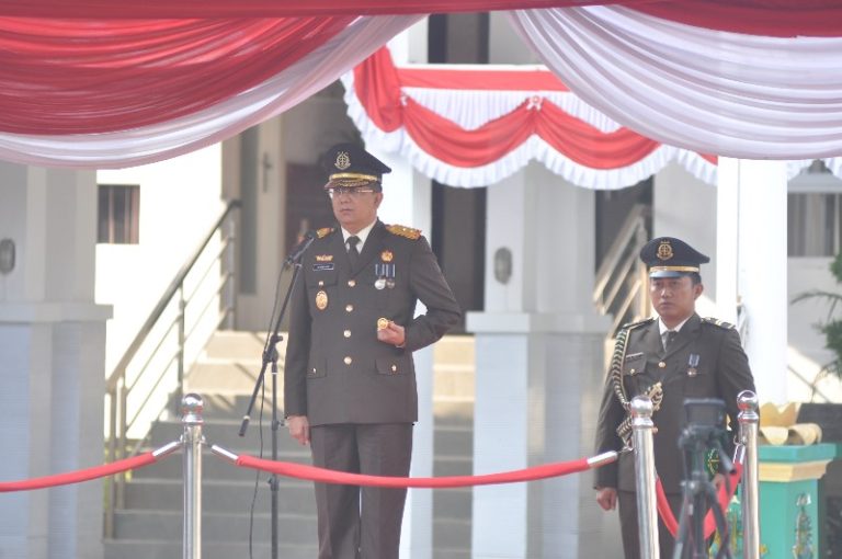 Perdana, Kejati Lampung Gelar Upacara Hari Lahir Kejaksaan RI Ke 79