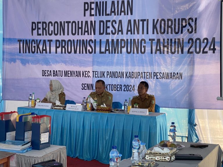 Desa Batu Menyan Wakili Kabupaten Pesawaran Dalam Penilaian Desa Anti Korupsi 