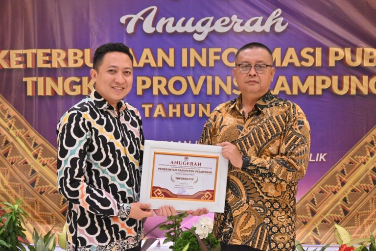 Pemkab Pesawaran Raih Anugerah KIP Tingkat Provinsi Lampung