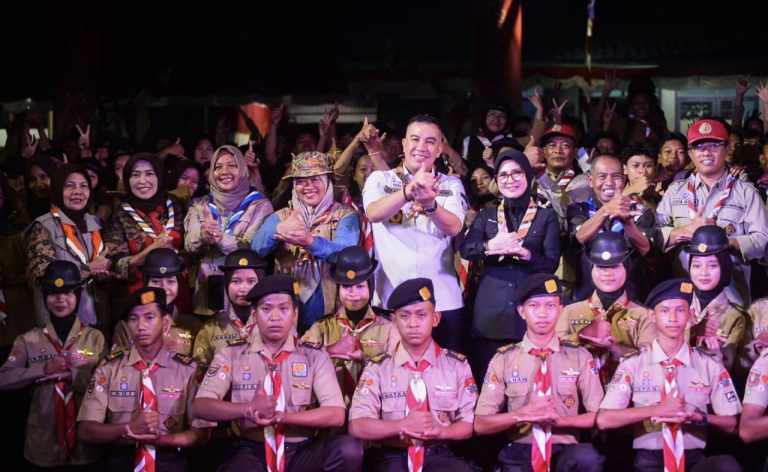 Pawai Obor Pesawaran Kobarkan Semangat Nasionalisme