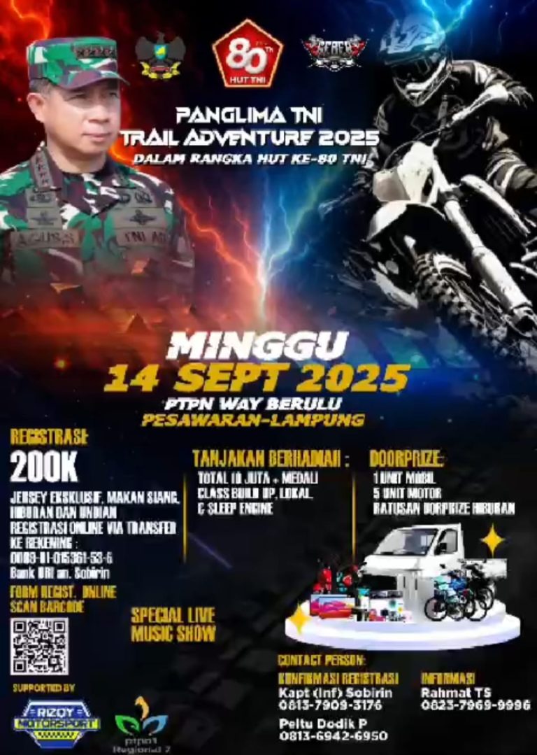 HUT TNI ke-80, Ribuan Rider Bakal Ramaikan Trail Advanture 2025