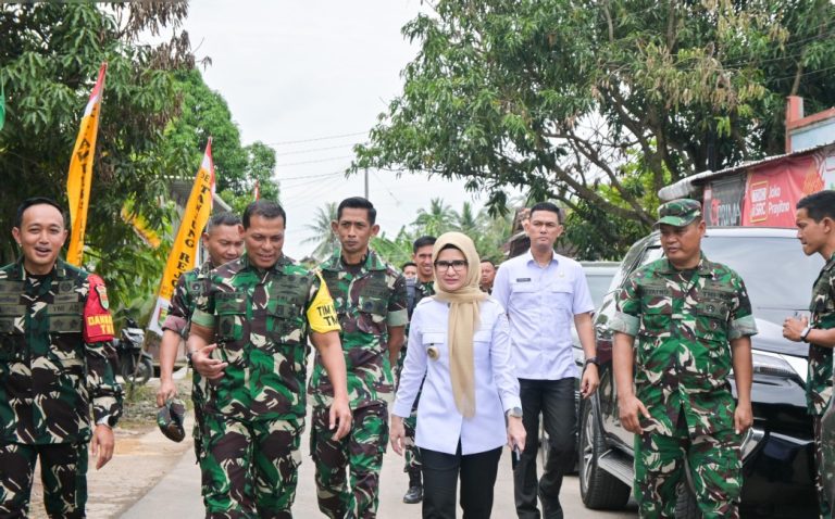Bupati Nanda Dampingi Wasev Panglima TNI Tinjau TMMD Ke-127 Kodim 0421/Lampung Selatan