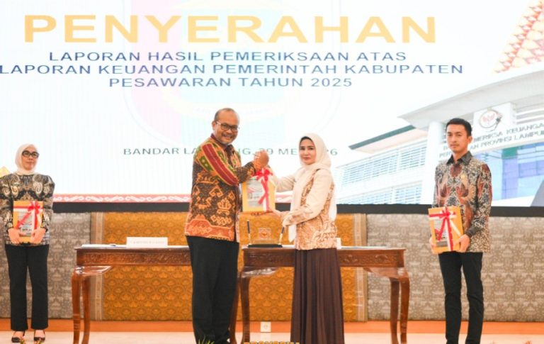 Pemkab Pesawaran Meraih Opini WTP ke 10 Berturut-turut