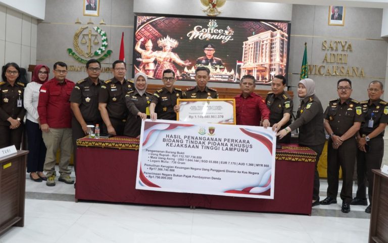 Kejati Lampung Selamatkan Keuangan Negara Rp1,14 Triliun, Penegakan Hukum Berbasis Pemulihan Aset Jadi Sorotan